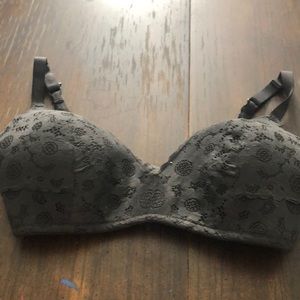 Dark grey bra, size 36DD